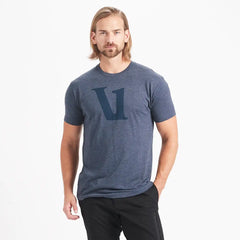 V1 Logo Tee | Navy Heather
