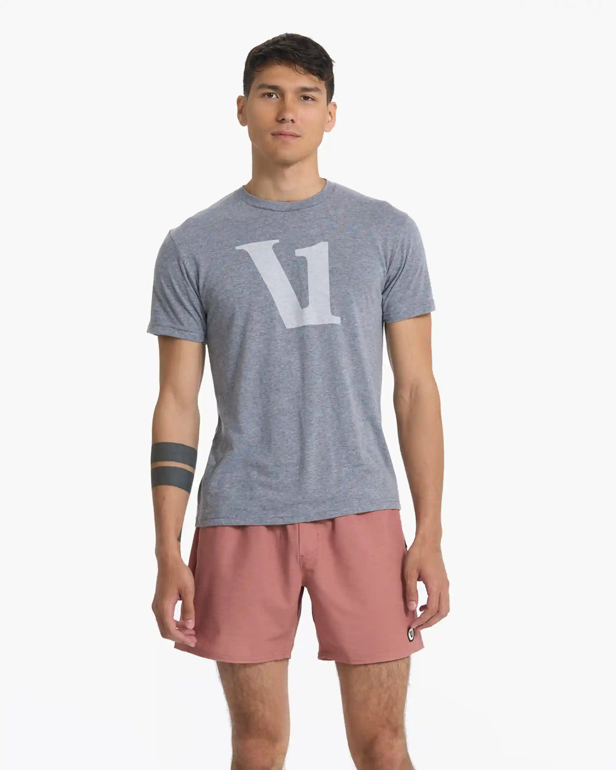 V1 Logo Tee | White/Cloud