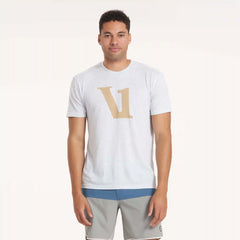 V1 Logo Tee | White Heather
