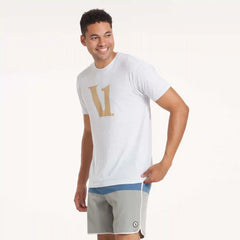 V1 Logo Tee | White Heather