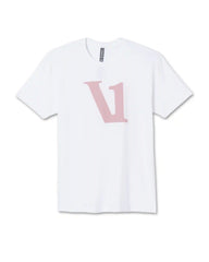 V1 Logo Tee | White/Umber