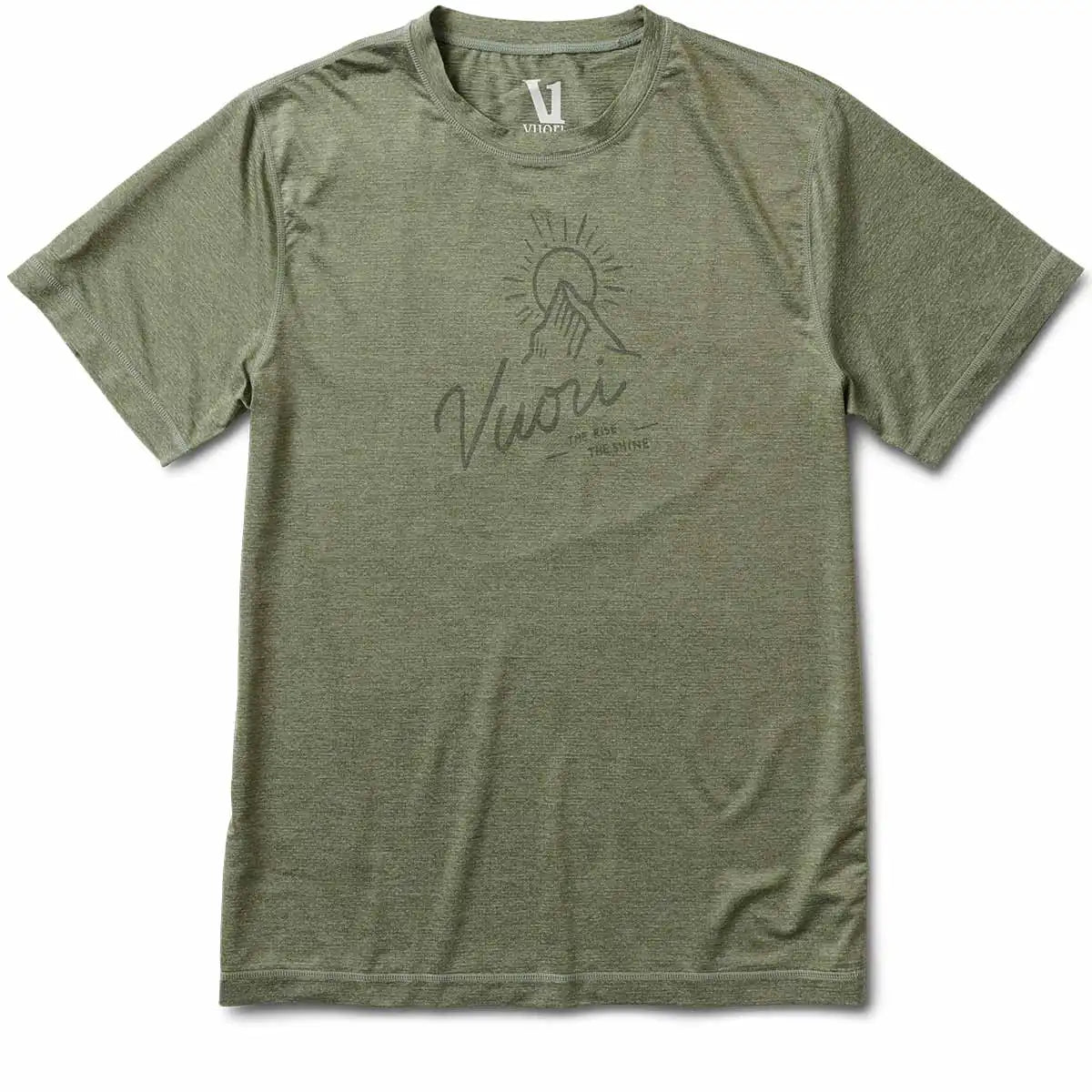 Vuori Peak Tech Tee | Army Heather
