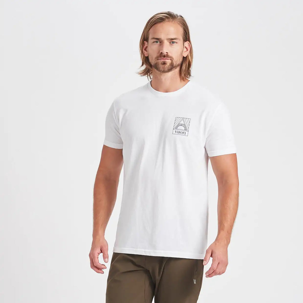 Geometric Pocket Tee | White