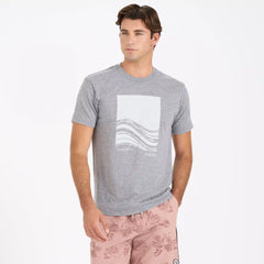 Wave Block Tee | Heather Grey