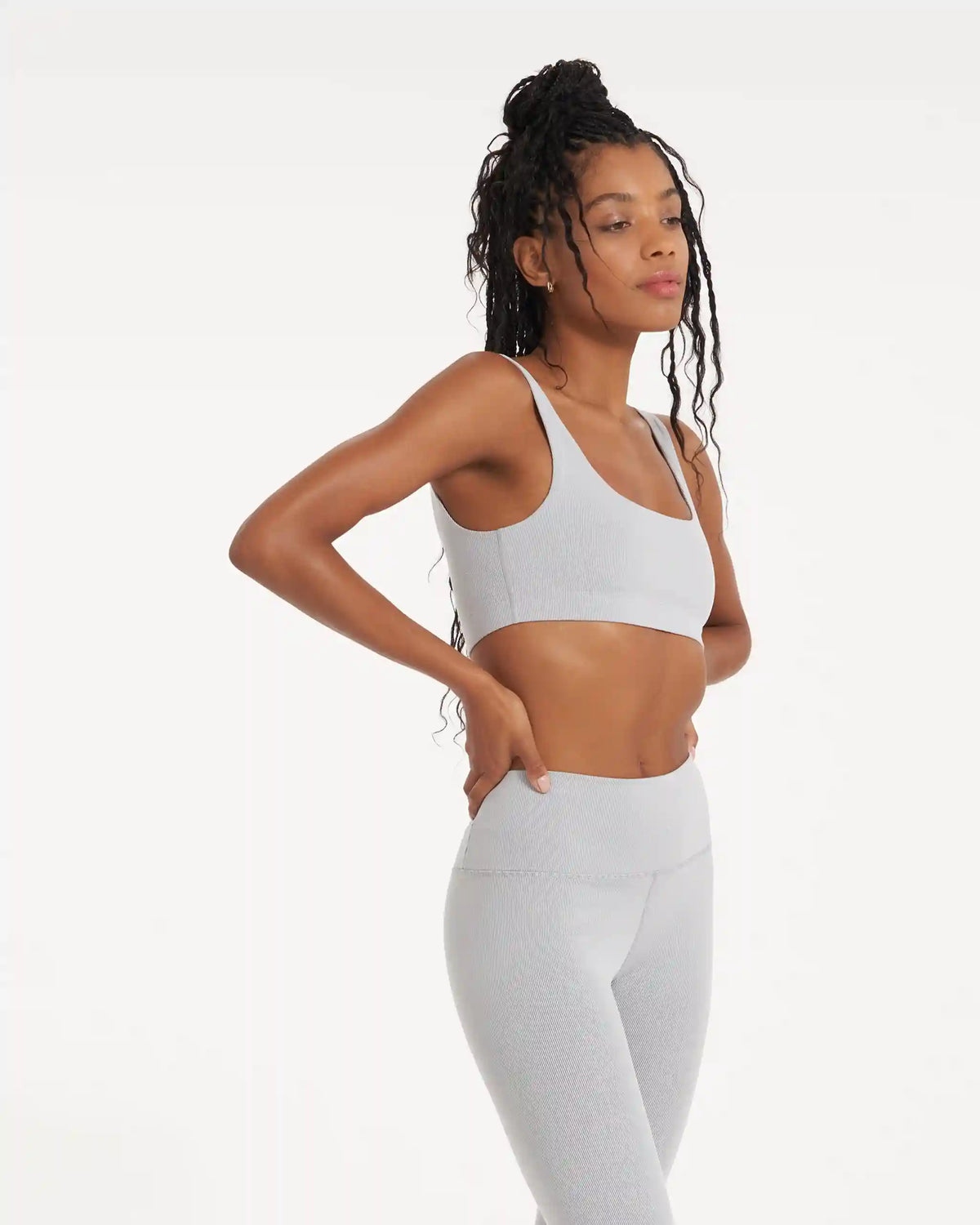 Lux Rib Daily Bra | Pale Grey Heather