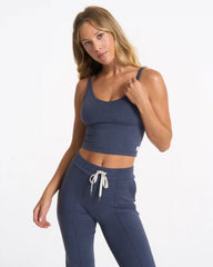 Halo Performance Crop | Azure Heather