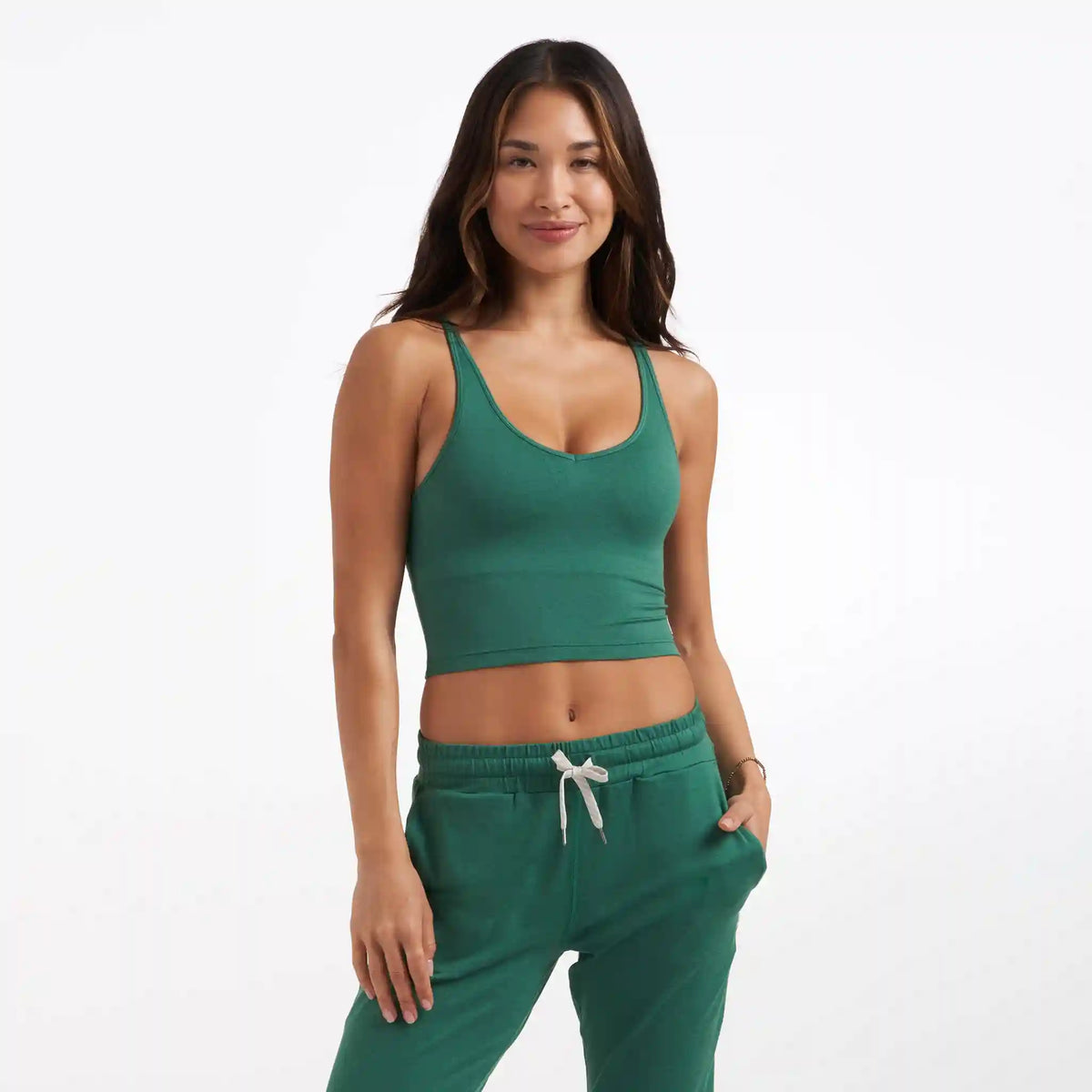 Halo Performance Crop | Cactus Heather
