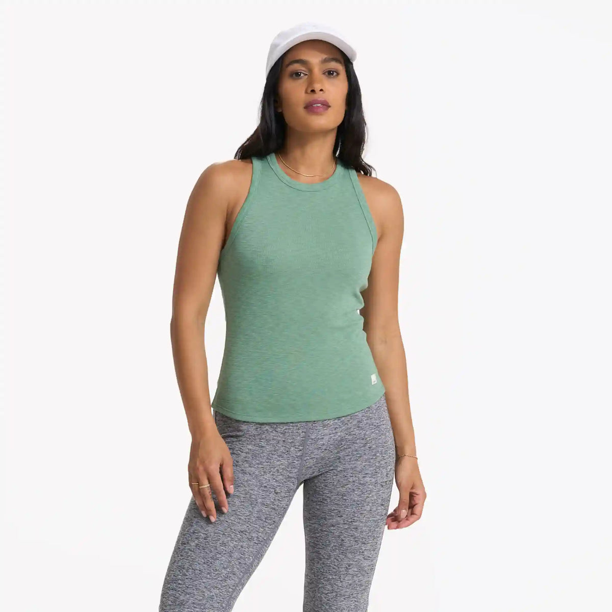 Sunrise High Neck Tank | Celadon
