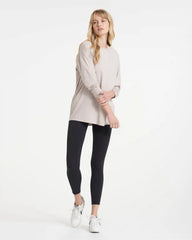 Long-Sleeve Feather Tee | Oyster