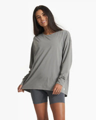 Long-Sleeve Feather Tee | Stormy
