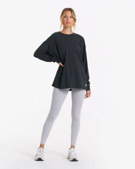 Long-Sleeve Feather Tee | Washed Black