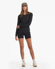 Long-Sleeve Lux Crew | Black Heather