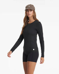 Long-Sleeve Lux Crew | Black Heather