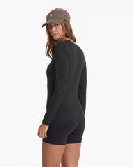 Long-Sleeve Lux Crew | Black Heather
