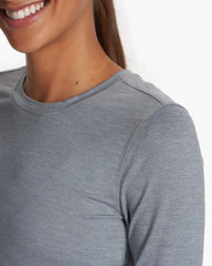 Long Sleeve Lux Crew | Flint Heather