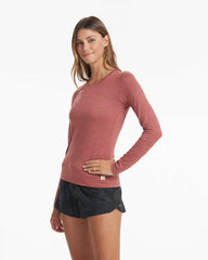 Long-Sleeve Lux Crew | Rosewood Heather