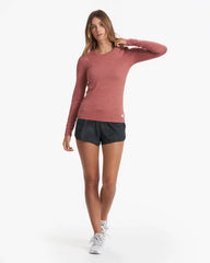 Long-Sleeve Lux Crew | Rosewood Heather