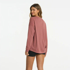 Long-Sleeve Sunrise Crew | Rosewood