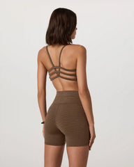 Stripe Yosemite Bra | Espresso Stripe