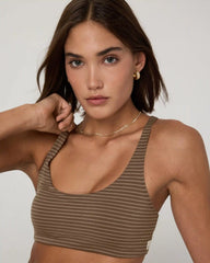 Stripe Yosemite Bra | Espresso Stripe