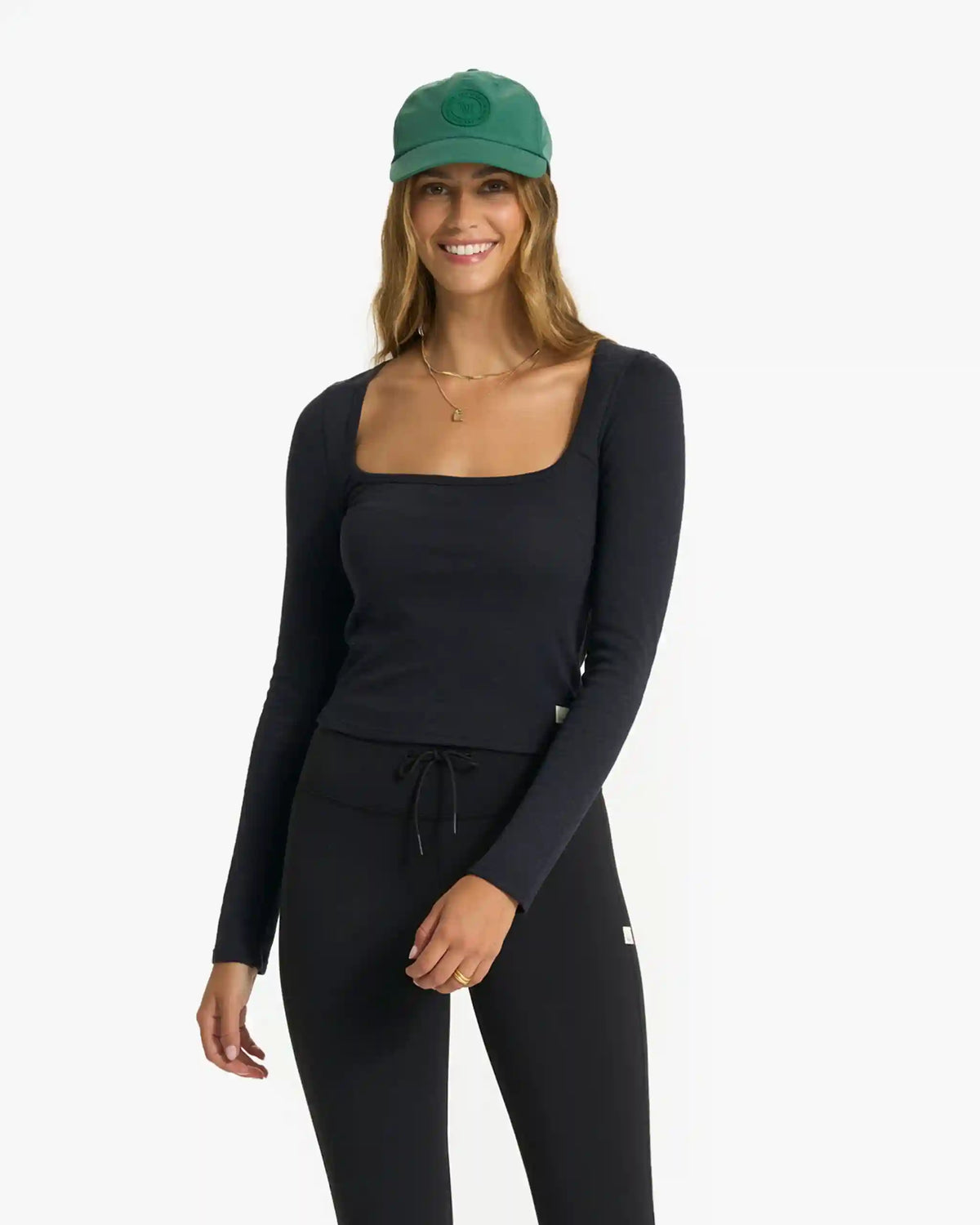 Long-Sleeve Sunrise Square Neck | Black