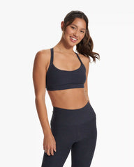 Elevation Ruched Bra | Midnight Heather