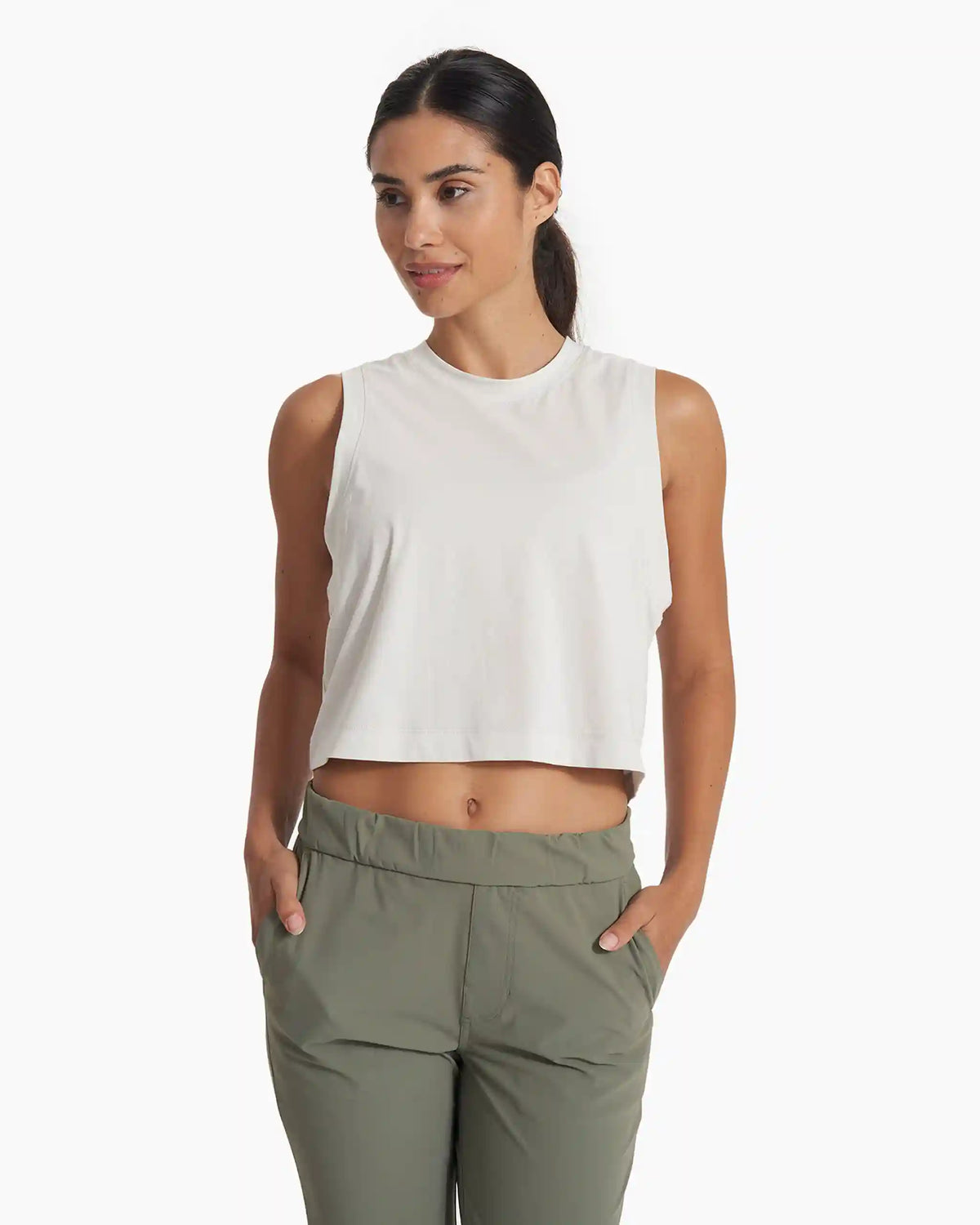 Feather Crop Tank | Salt