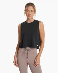 Feather Crop Tank | Washed Black