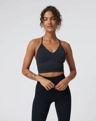 Waffle Seamless Bra | Black