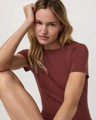 Feather Baby Tee | Burnt Sienna