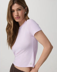 Feather Baby Tee | Lilac Breeze
