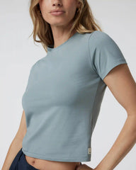 Feather Baby Tee | Vintage Pistachio