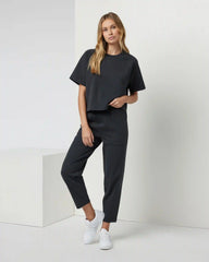 Short Sleeve Mackenzie Top | Washed Black