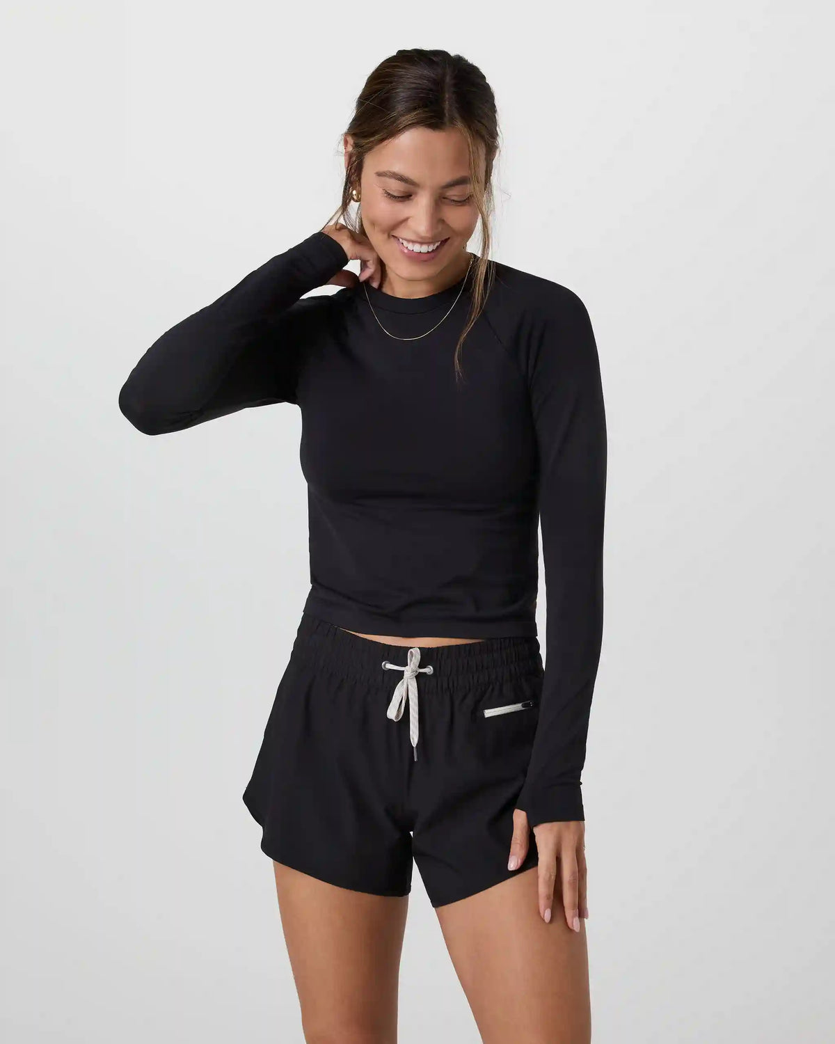 Long Sleeve Surge Seamless Tee | Black
