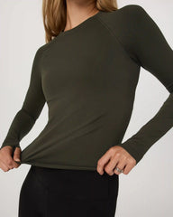 Long Sleeve Surge Seamless Tee | Olive