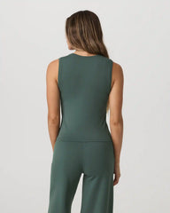 Halo Essential Scoop Tank | Agate Green