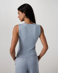 Halo Essential Scoop Tank | Coastal Fog Heather