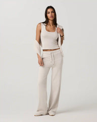 Halo Essential Scoop Tank | Ecru Heather