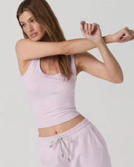 Halo Essential Scoop Tank | Lilac Breeze Heather