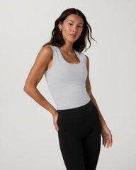 Halo Essential Scoop Tank | Pale Grey Heather