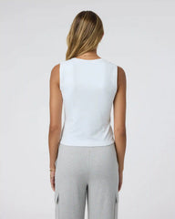 Halo Essential Scoop Tank | White