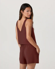 Villa Cropped Tank | Burnt Sienna