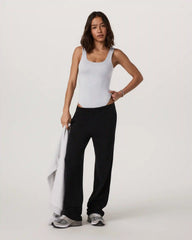 Sleeveless Halo Bodysuit | Pale Grey Heather