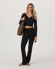 Long Sleeve Pose Mini Cardigan | Black