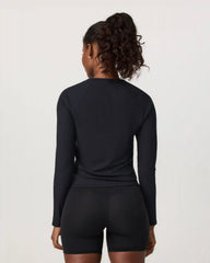 Long Sleeve Pose Crew | Black