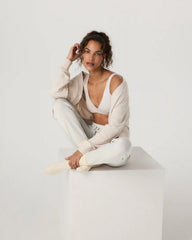 Halo Reversible Bra | Salt Heather