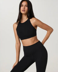 Vuori AllTheForm™ High Neck Bra | Black Tonal