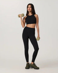 Vuori AllTheForm™ High Neck Bra | Black Tonal