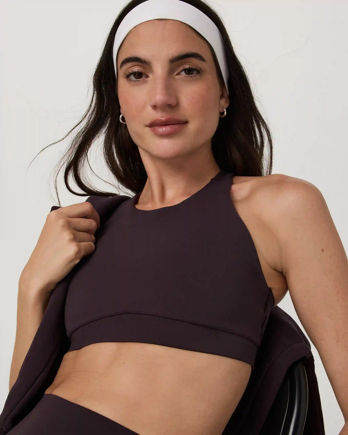 Vuori AllTheForm™ High Neck Bra | Raisin