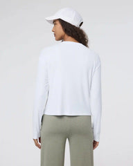 Long Sleeve Cove Relaxed Tee | White
